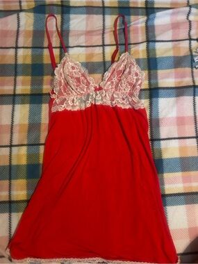 Victoria’s secret Red Lace-Accent Nightgown - Women Intimates
